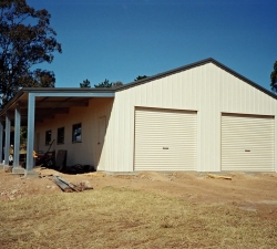 Double roller door with carport